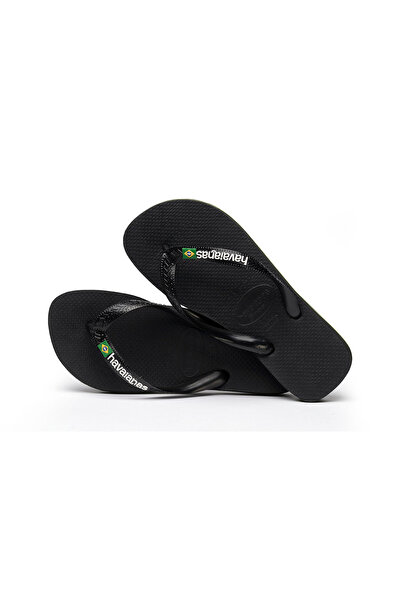 Havaianas Brazil Logo Men's Black Slippers - 4110850