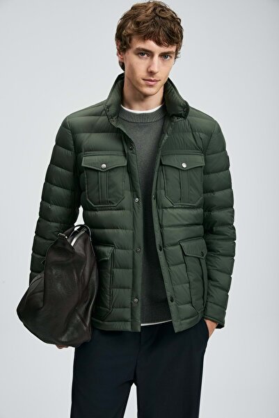 Kocamanlar Ayakkabı Lufian 112120242 Daniel Goose down Men's Coat Khaki