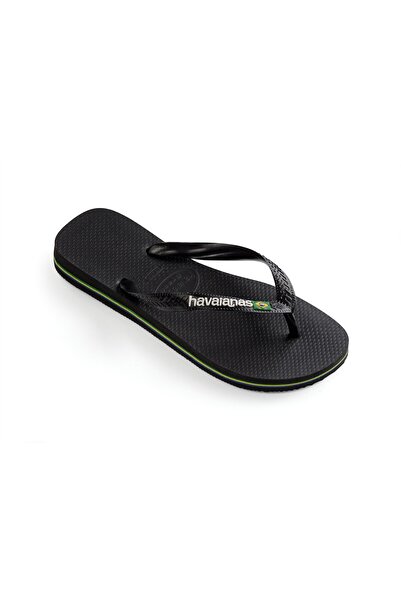 Havaianas Brazil Logo Men's Black Slippers - 4110850