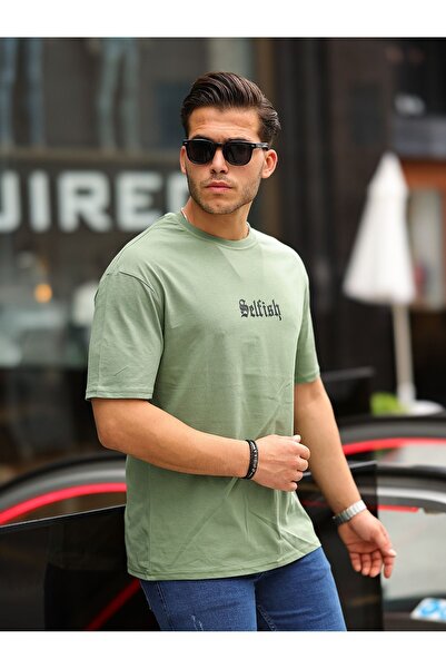 comstar Чоловічий футболка з принтом Oversize Літній зелений