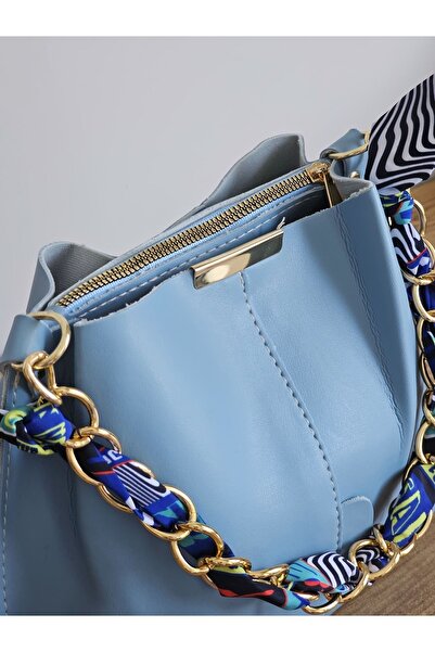 KOÇAK ÇANTA Puha bőr női táska - sál, lánctartozék, 3 rekeszes, kézi és vállon szállító készlet