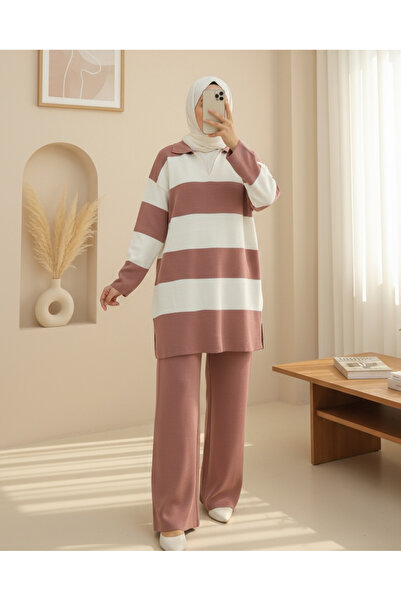 Modamorfo V-Neck Knitwear Set with Trousers -G.Kurusu