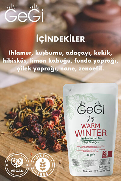 GEGİ Ihlamur Kuşburnu Adaçayı Kekik Hibisküs Limon Kabuğu Nane Zencefil Tibet Kış Çayı