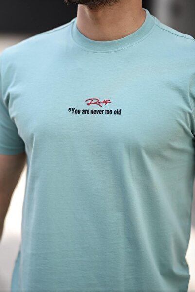 comstar Ανδρικό μπλουζάκι με λαιμόκοψη με στάμπα Basic Mint