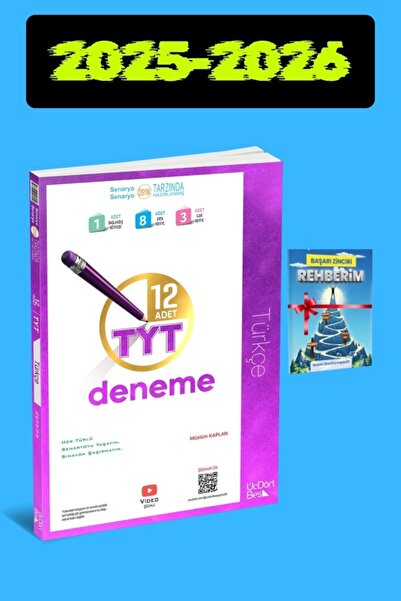 Üç Dört Beş Yayıncılık Üçdörtbeş 345 Yayınları Tyt Türkçe Deneme 12 Li 2026