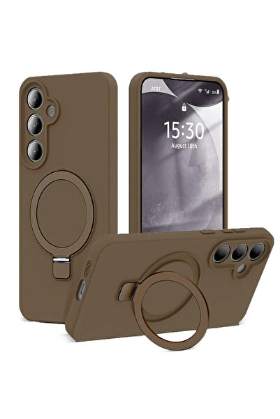 Nezih Case Samsung Galaxy A55 Uyumlu İçi Kadife Stand Olabilen Halka Yüzüklü ...