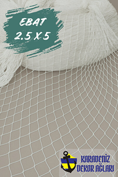 Karadeniz Dekor Ağları DEKORATİF BALIK AĞI BEYAZ 2,5 X 5