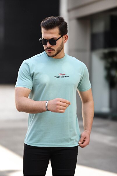 comstar Ανδρικό μπλουζάκι με λαιμόκοψη με στάμπα Basic Mint