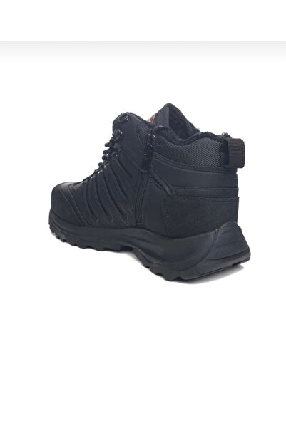 Budaks Μαύρες ανδρικές μπότες - Ανθεκτικές στο νερό και στο κρύο, με φερμουάρ, Shearling Trekking 1116