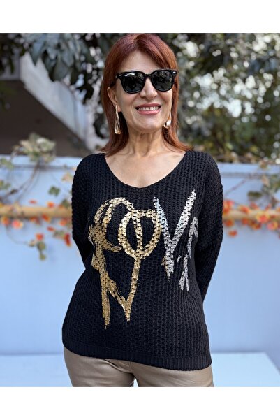 DenizEge Italian Love Sweater Black