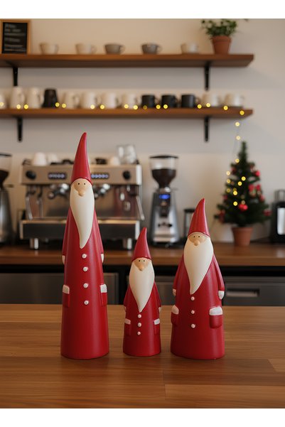 Grimsi Dekoratif İskandinav Tarzı Noel Baba 3lü