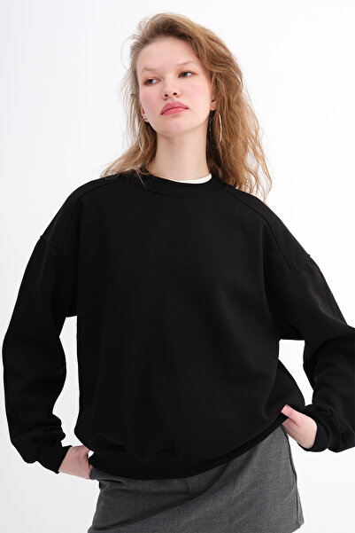 Addax Φούτερ Crew Neck Elevated Basic S3408-k11