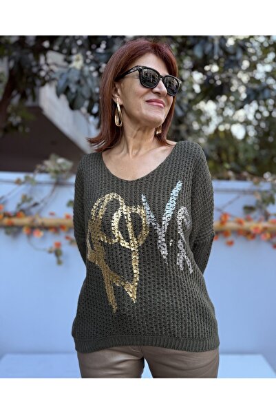 DenizEge Italian Love Sweater Khaki