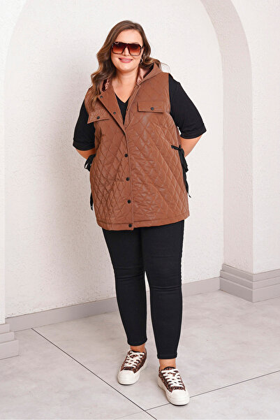 Büyük Moda HOODED QUILTED VEST