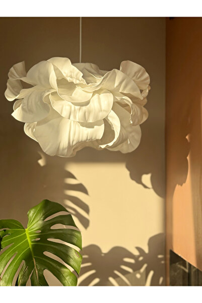 Maison Avf Modern Eva Anemon Beyaz Tasarım Sarkıt Avize 45 cm