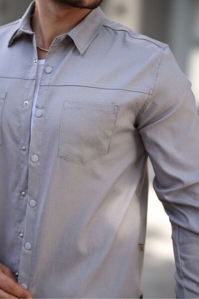 comstar Men's Double Pocket Capless Shirt