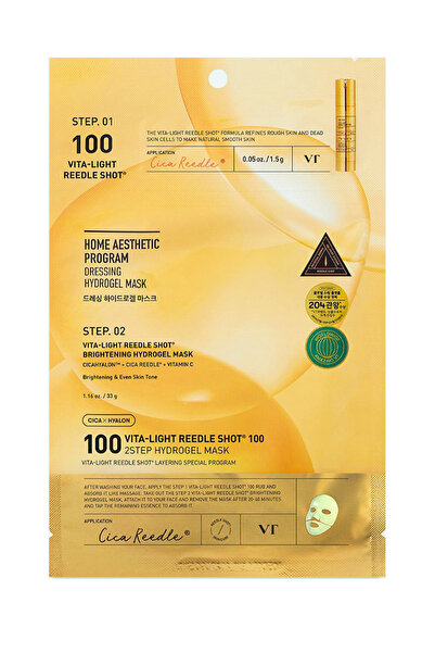 VT COSMETICS VT Vita-Light Reedle Shot 100 2 Step Hydrogel Mask / VT Vita-Lig...