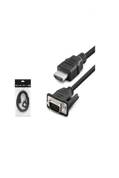 OEM HDMI TO VGA KABLO PVC 120HZ 1080P 1.8M SİYAH