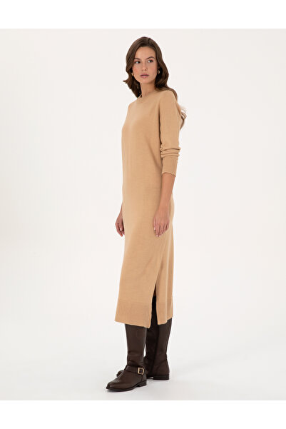 Pierre Cardin Beige Melange Regular Fit Knitwear Dress 50300115-Vr156