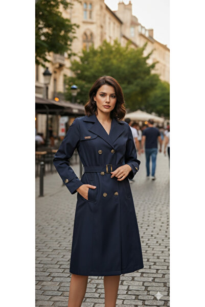 Oğuzhan Orta Uzun Astarlı Trençkot