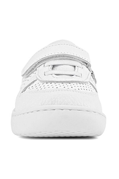 Rakerplus Bob Genuine Leather White Barefoot White Sole Velcro Baby Sneaker Shoes