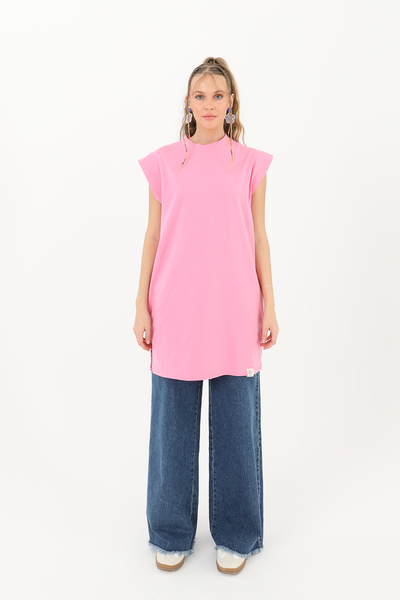 Modamorfo Women's Basic Sleeveless T-Shirt - 30725Tun