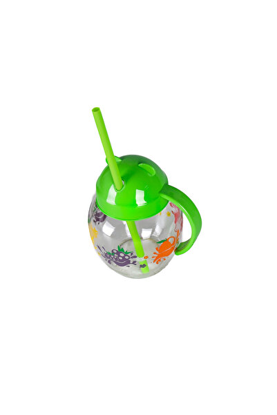 Mons Glass with Straw Drinking Cup Figured Cup Bpa Free Cup Qlux Children's Baby Cup with Straw