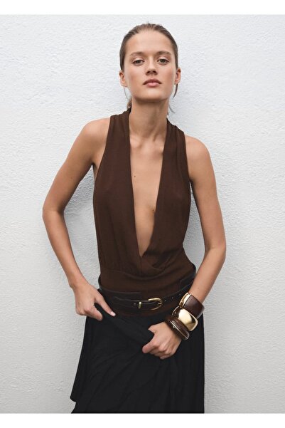 MANGO Woman V yaka triko bluz