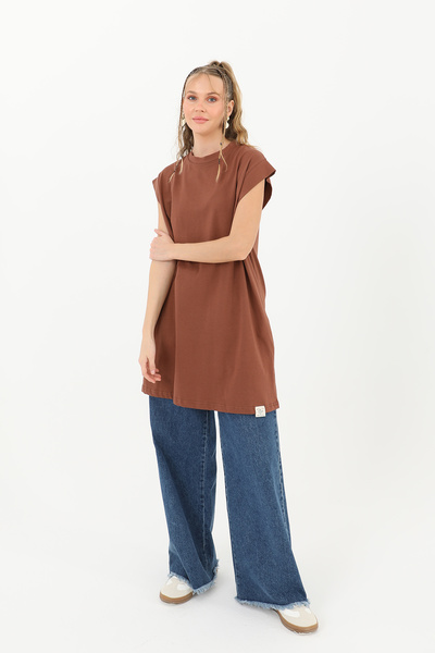 Modamorfo Women's Basic Sleeveless T-Shirt - 30725Tun