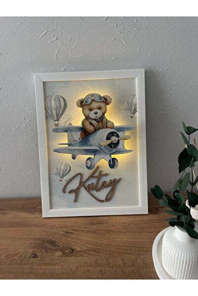 KRVTASARIM Çerçeve ledli bebek kapı süsü