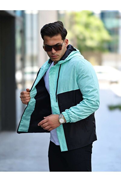 comstar Двоколірний водонепроникний плащ з капюшоном і підкладкою