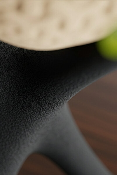 OEM Suport ghiveci, design modern, stand negru, ghiveci detasabil bej, diametru 13cm, printat 3D