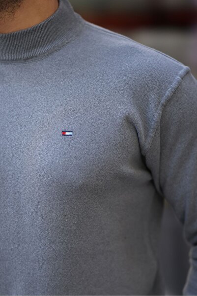 comstar Men's Half Turtleneck Cotton Smoked Sweater Sweater