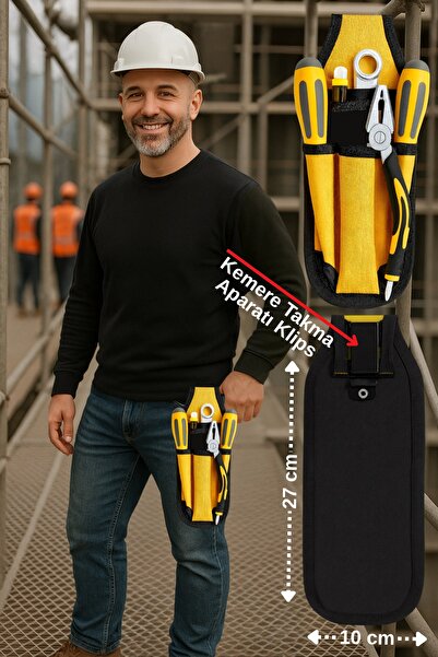 Satış Diyarı Waist Type Hardware Bag, Cloth Tool Bag, Tool Bag, with Belt Clip, for Craftsmen and Technicians