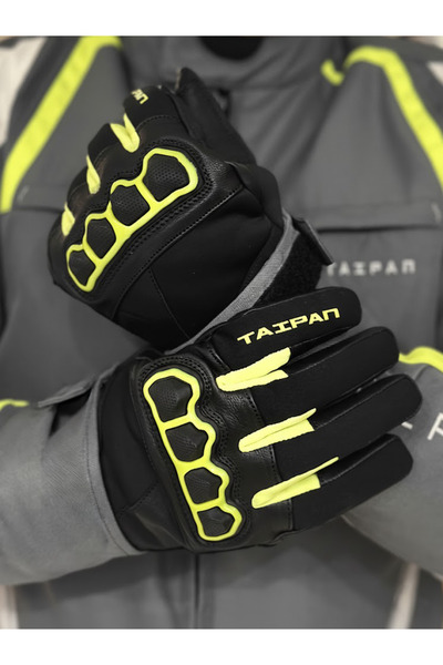 TAIPAN SPORTS Kışlık Erkek Deri Su ve Rüzgar Geçirmez EN 13594 Sertifikalı Er...