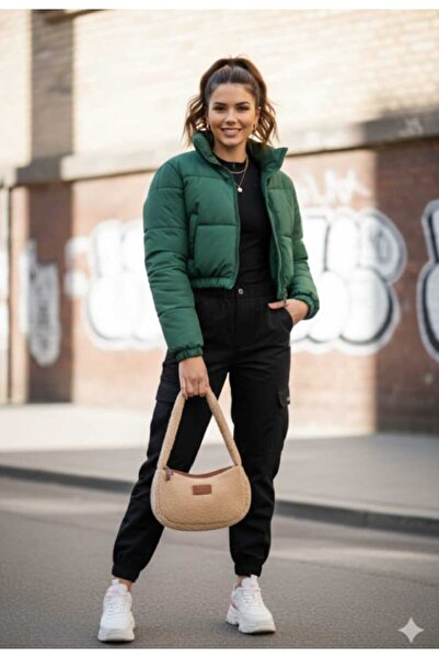 Sofia Women's Beige Plush Hand and Shoulder Bag