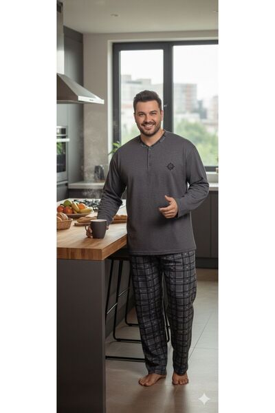 Sude HOMEWEAR Men's Plus Size Pajama Set