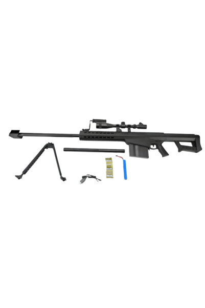 Generic Barrett M82A1 Sniper Rifle (Model HD712E) - Realistic Toy with 2 Barrels, Scope, and 500 Safe Water Beads
