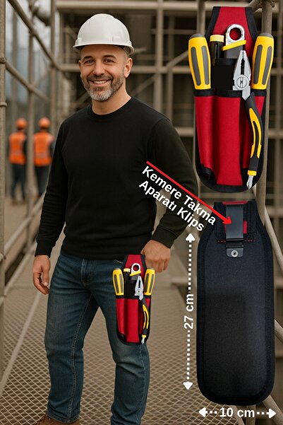 Satış Diyarı Waist Type Hardware Bag, Cloth Tool Bag, Tool Bag, with Belt Clip, for Craftsmen and Technicians