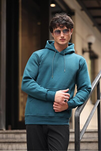 comstar Чоловічий капюшон з кишенями Basic Синій Світшот