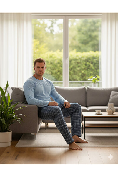 Sude HOMEWEAR Чоловічий комплект піжами з довгим рукавом