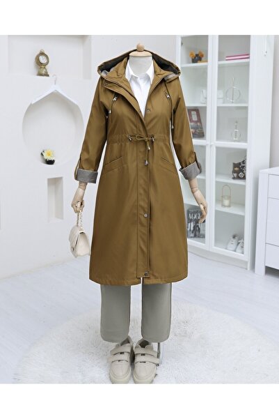 Modamorfo Trenckot s kapucí na zip -Tan