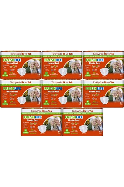 Freshlife Adult Patient Diapers with Tape m - Medium - Medium 240 Pieces (8Pk*30)