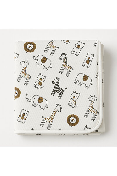 OMY 100% Cotton Patterned Blanket & Swaddle 80X80 cm Newborn & Hospital Release