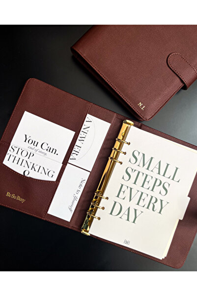 BE SO BUSY 2026 Premium A5 Deri Kapaklı Organizer Ajanda – Kahverengi