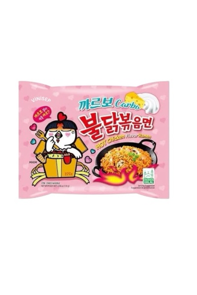 vinisep Carbonara buldak ramen kore makarna -Helal Damgalı Orjinal (KORE KAHVE HEDİYE)