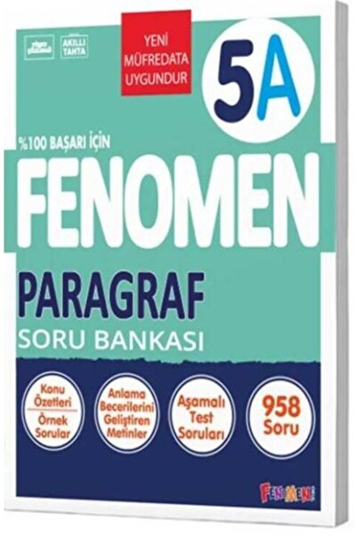 Fenomen Yayıncılık Fenomen 5. Sınıf Paragraf Fenomen A Soru Bankası Fenomen Y...