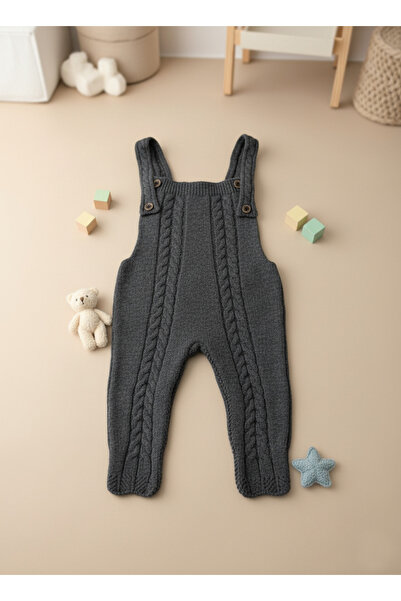 Cloudy Kids Unisex Kız-Erkek Bebek Triko Salopet