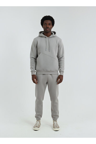 MODENZO طقم بدلة رياضية للرجال بثلاثة خيوط مع جيب جانبي (قماش ناعم)