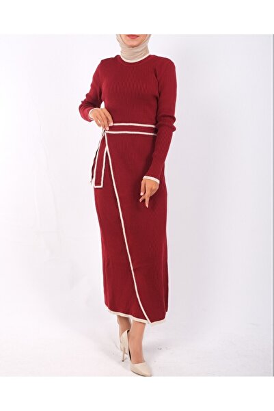 Modamorfo Alerli Knitwear Dress with Side Tie Skirt